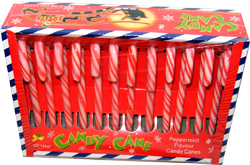 CANDY CANES - R�DE/HVITE 12stk